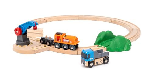 BRIO World “ 36028 Starter Lift & Load Set Toy Train Set for Kids Ages 3 Years and and Up